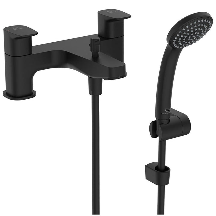 ideal-standard-ceraplan-silk-black-dual-control-bath-shower-mixer-with-shower-set---bd265xg-