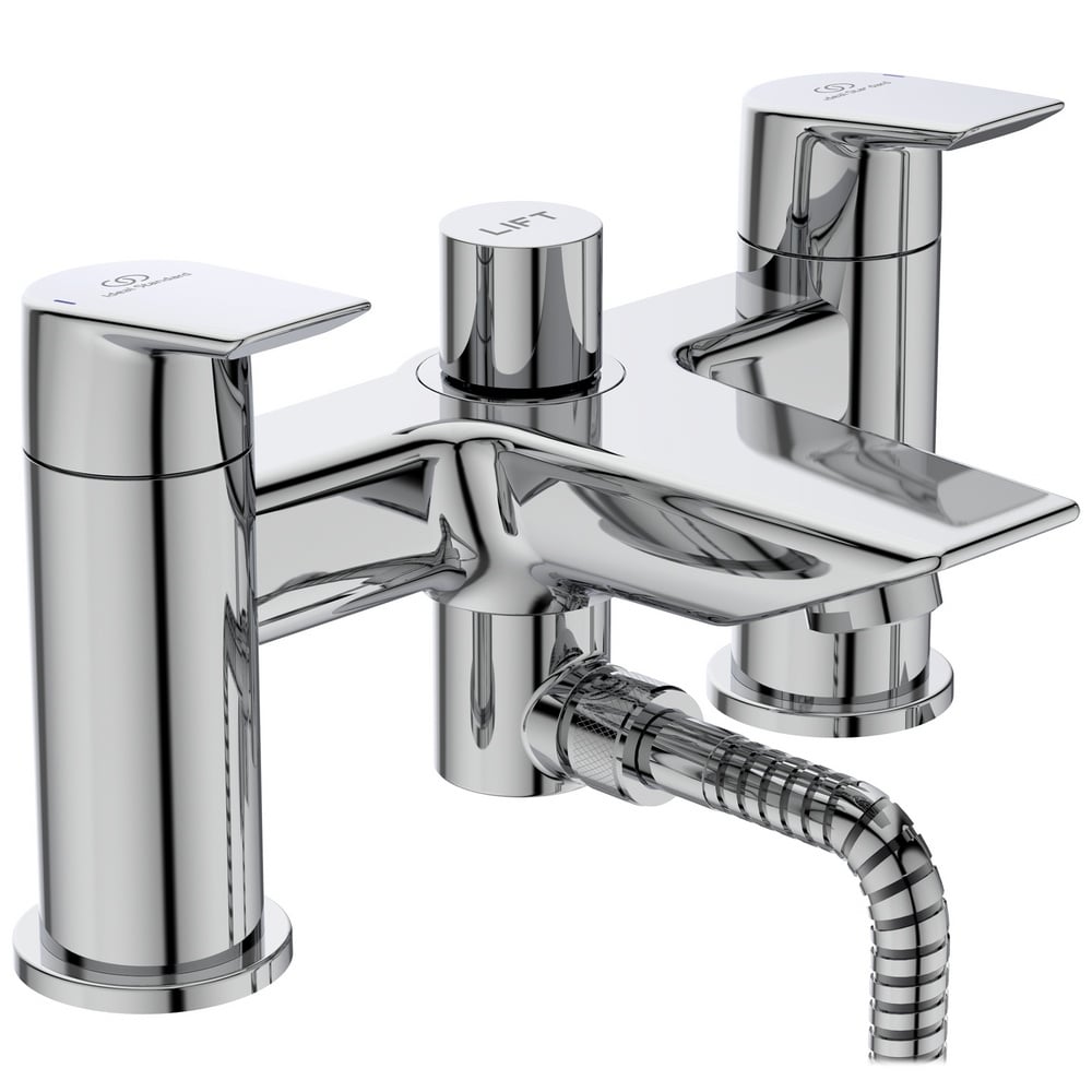 Ideal Standard Tesi Chrome Dual Control Bath Shower Mixer With Shower Set - A6591AA