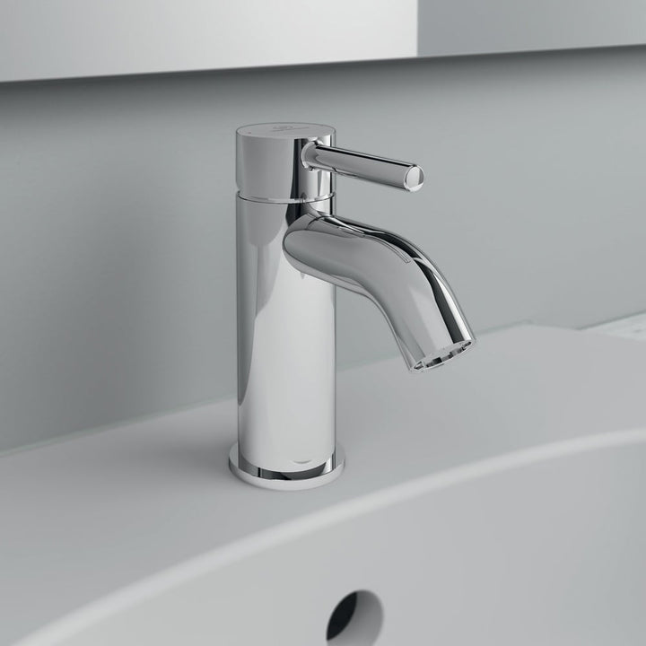 ideal-standard-ceraline-chrome-single-lever-basin-mixer-tap-with-clicker-waste---bc186aa-
