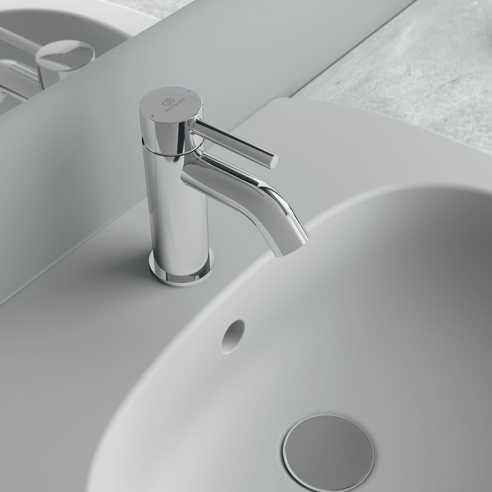 Ideal Standard Ceraline Chrome Single Lever Basin Mixer Tap With Clicker Waste - BC186AA