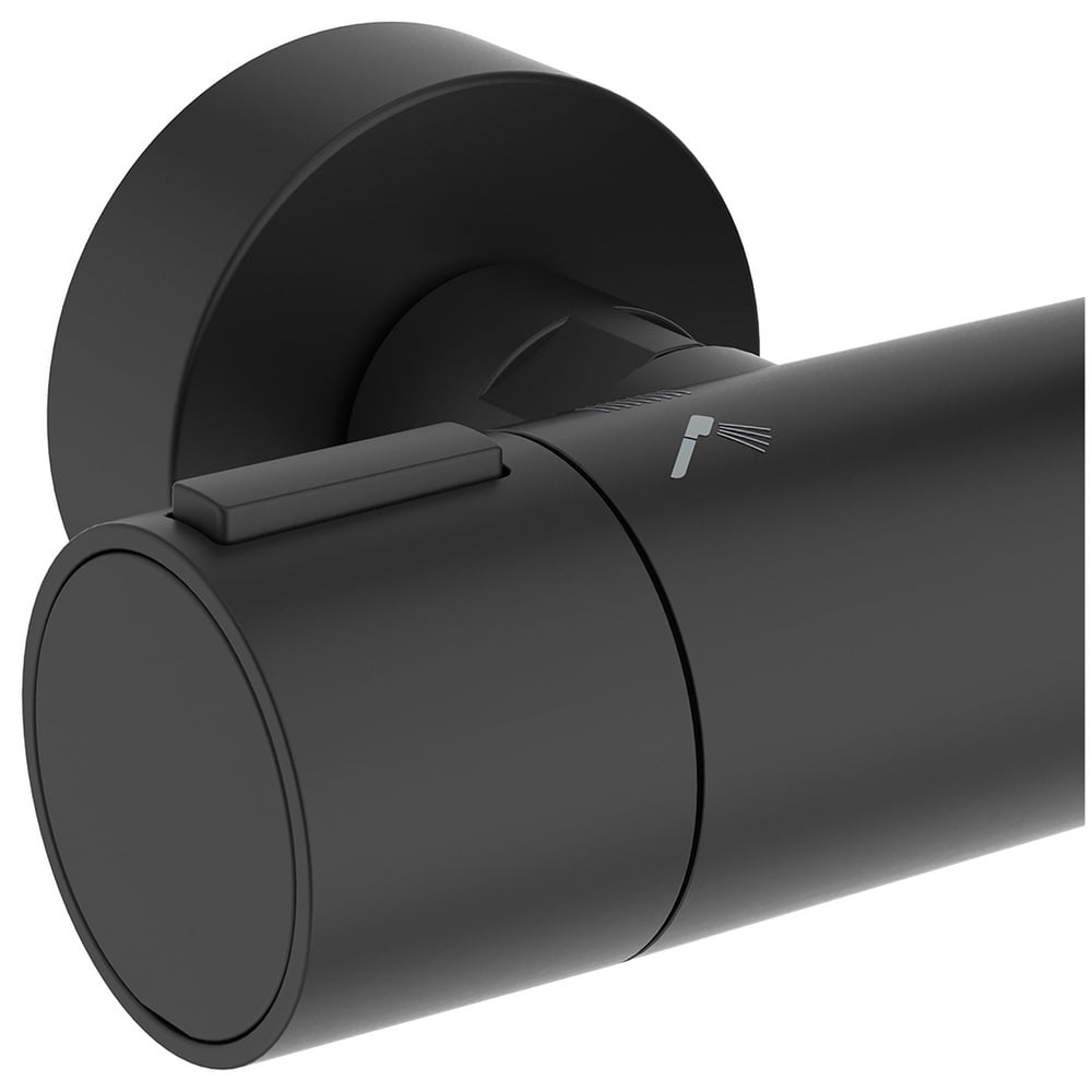 Ideal Standard Ceratherm Alu+ Silk Black Shower System With Exposed Shower Mixer - BD579XG