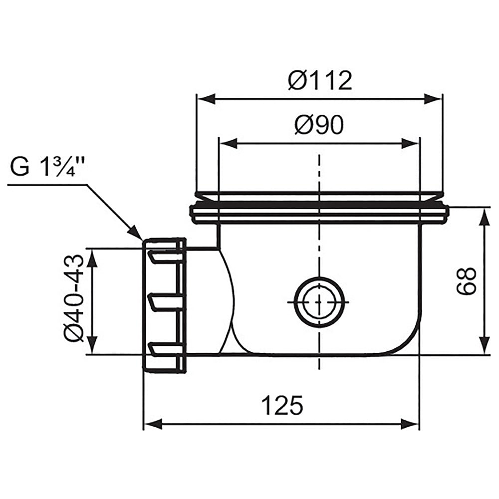 Ideal Standard Neutral Shower Waste 90mm Without Cover - T552967