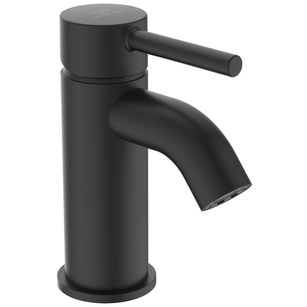 Ideal Standard Ceraline Silk Black Mini Single Lever Basin Mixer Tap - BC185XG