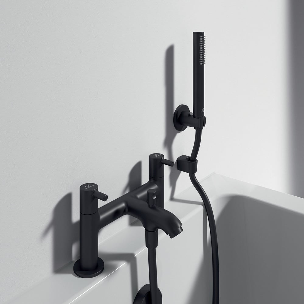 Ideal Standard Ceraline Silk Black Dual Control Bath Shower Mixer - BC189XG