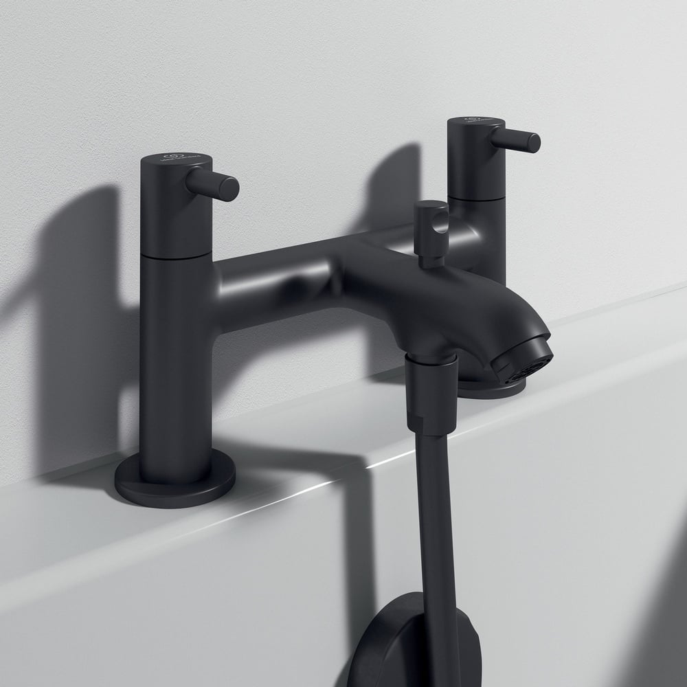 Ideal Standard Ceraline Silk Black Dual Control Bath Shower Mixer - BC189XG