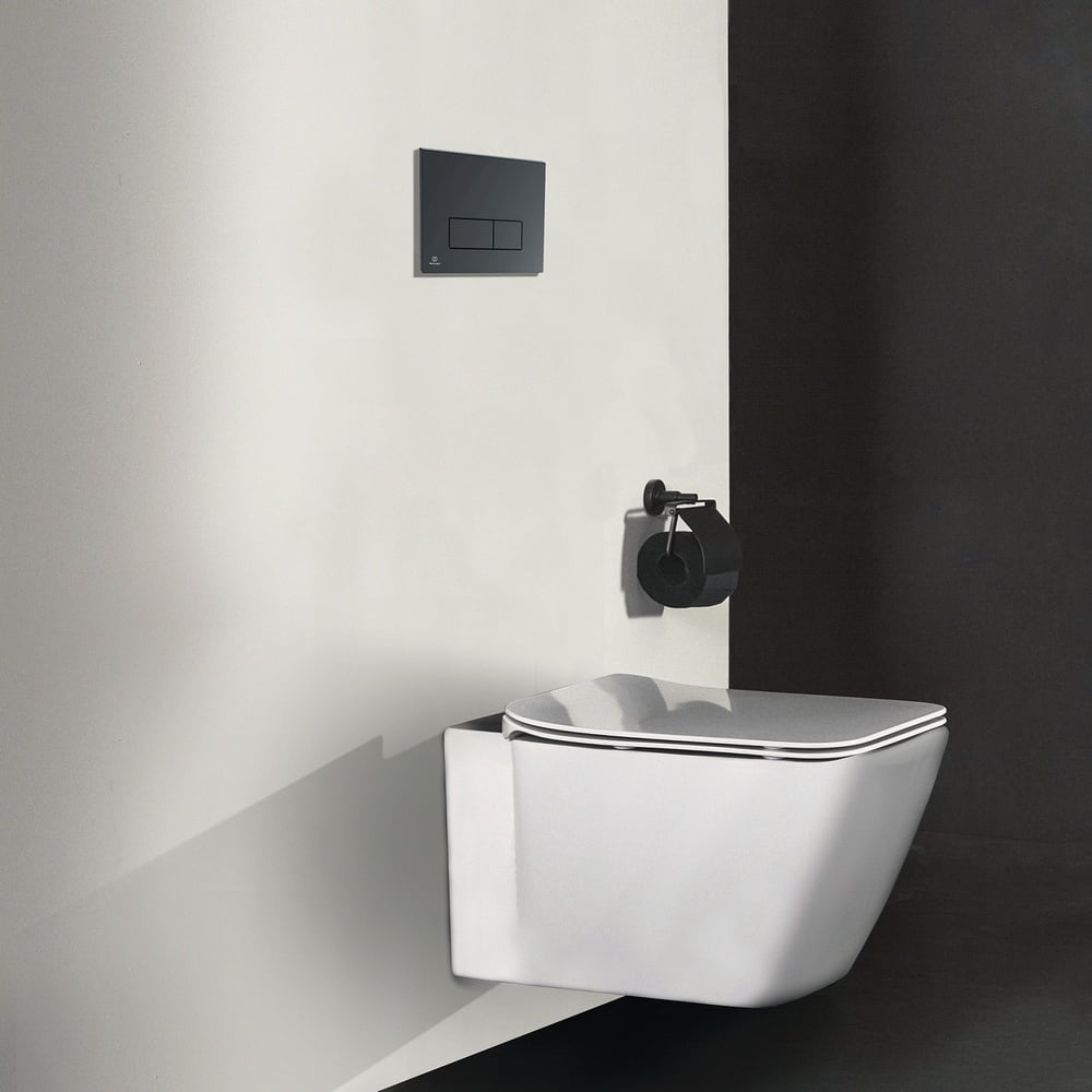 Ideal Standard Oleas Black M2 Mechanical Dual Flushplate - R0121A6
