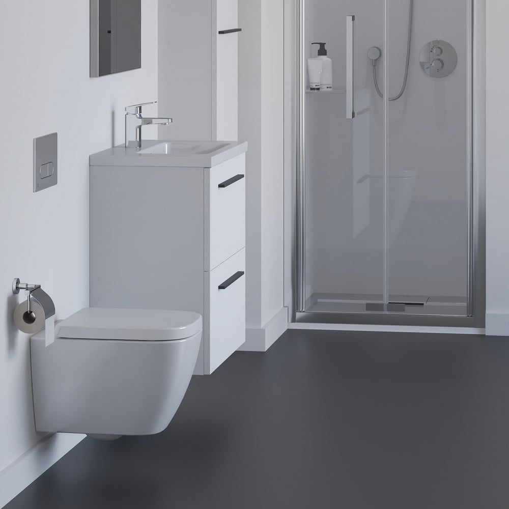 Ideal Standard i.life S White Compact Wall Mounted WC Bowl With Rimls+ Technology - T459201