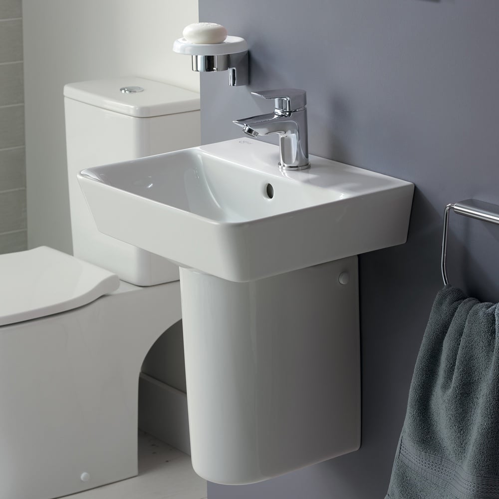 Ideal Standard Tesi Chrome Single Lever Mini, Smooth Body Basin Mixer Tap - A6588AA