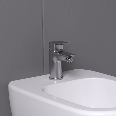 Ideal Standard Tesi Chrome Single Lever Bidet Mixer With Pop-Up Waste - A6589AA