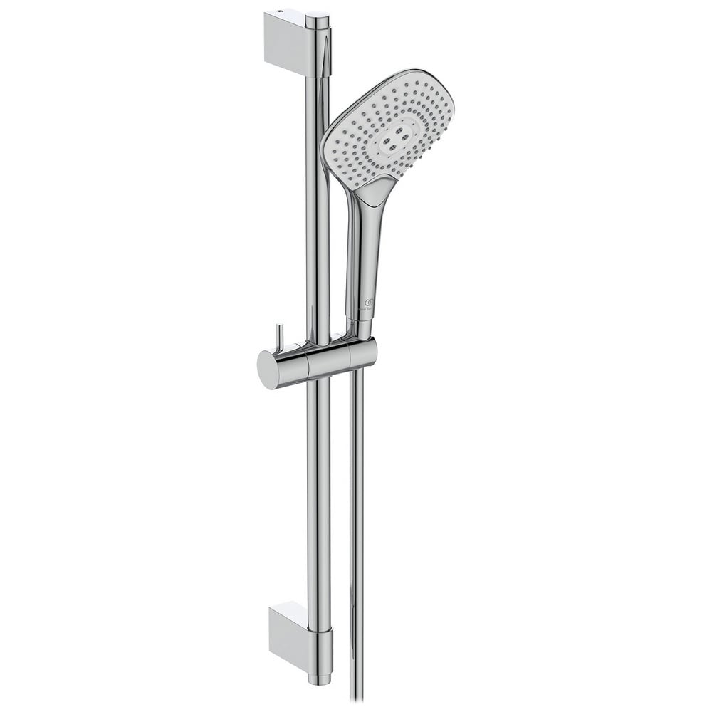 Ideal Standard Idealrain Evo Jet Chrome Diamond Hand shower 125mm With Rail Kit 600mm - B1762AA
