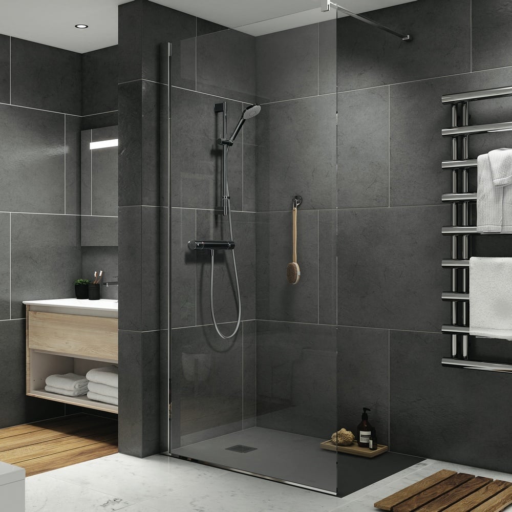 Ideal Standard Idealrain Evo Jet Chrome Diamond Hand shower 125mm With Rail Kit 600mm - B1762AA