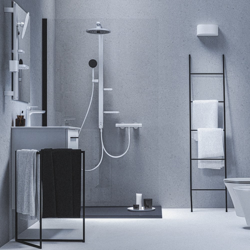 Ideal Standard Ceratherm Alu+ Silver Shower Diverter System - BD585SI