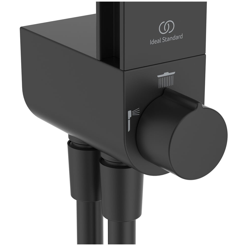 Ideal Standard Ceratherm Alu+ Silk Black Shower Diverter System - BD585XG