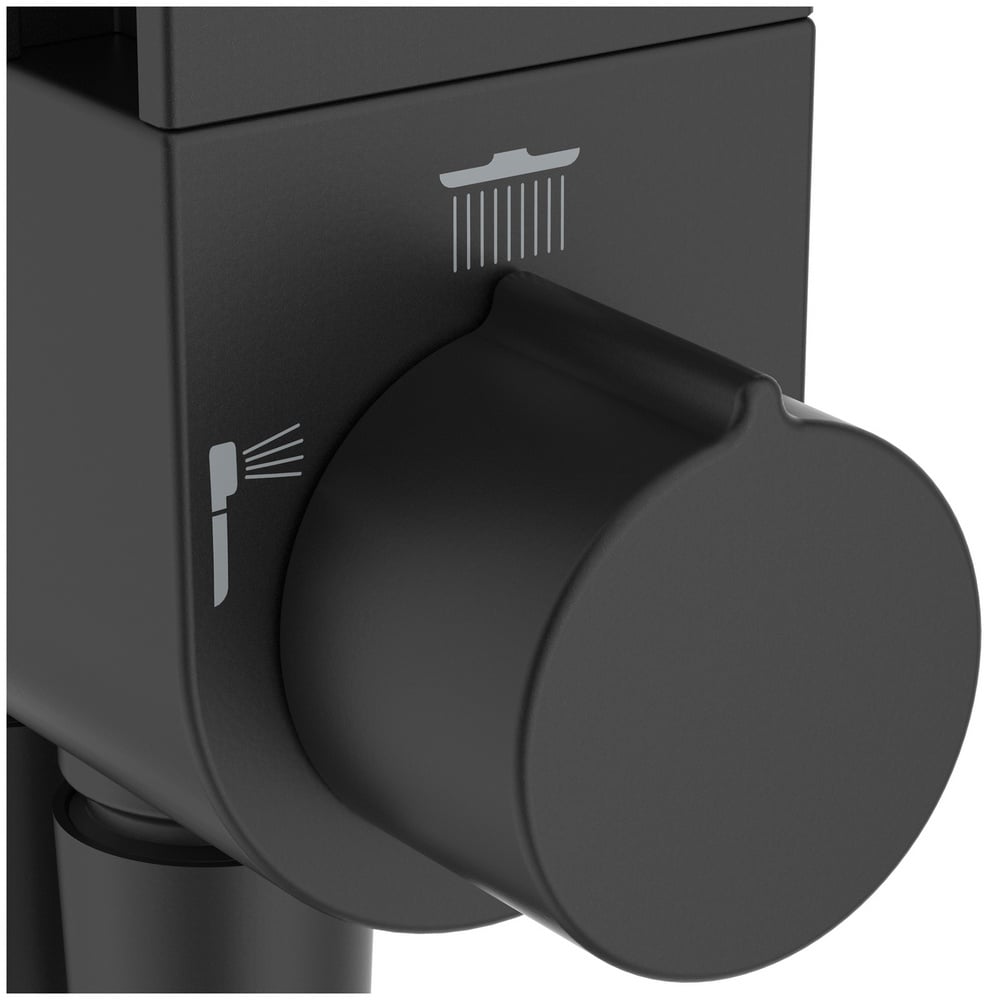 Ideal Standard Ceratherm Alu+ Silk Black Shower Diverter System - BD585XG