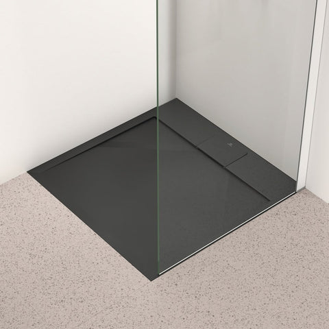 Ideal Standard Ultra Flat S Jet Black i.life Shower Tray 800mm X 800mm - T5229FV