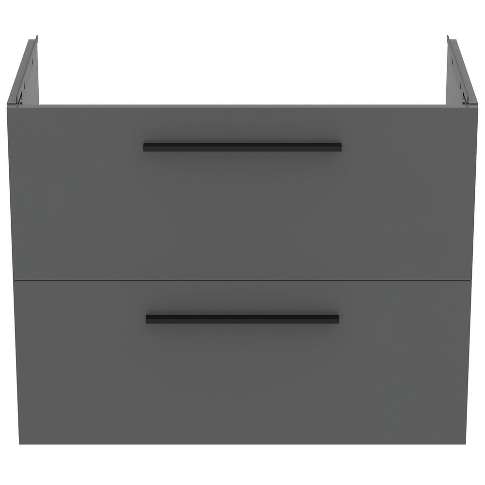 Ideal Standard i.life A Quartz Grey Matt Wall Hung Vanity Unit 80cm With 2 Drawers - T5256NG