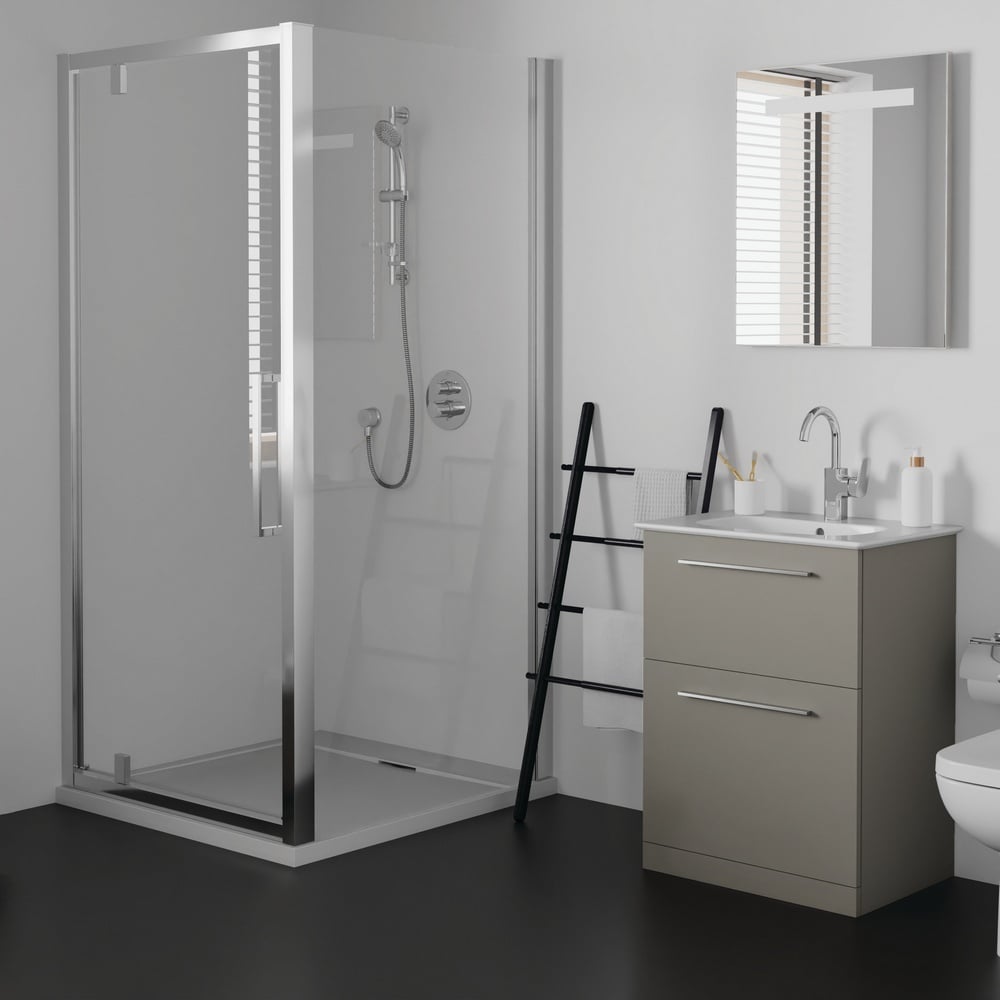 Ideal Standard i.life A Quartz Grey Matt Floor Standing Vanity Unit 60cm With 2 Drawers - T5273NG