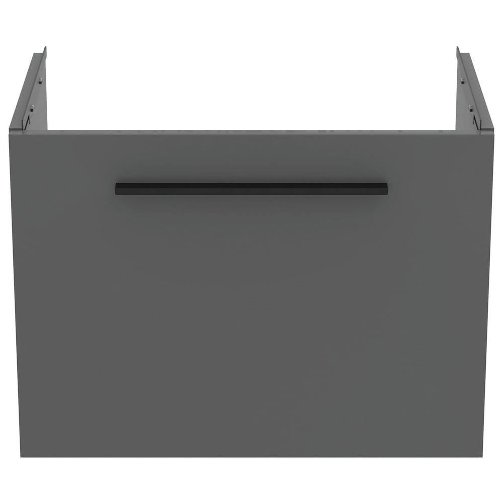 Ideal Standard i.life S Quartz Grey Matt Compact Wall Hung Vanity Unit 60cm With 1 Drawer - T5292NG