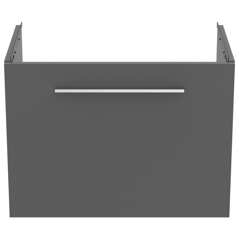 Ideal Standard i.life S Quartz Grey Matt Compact Wall Hung Vanity Unit 60cm With 1 Drawer - T5292NG