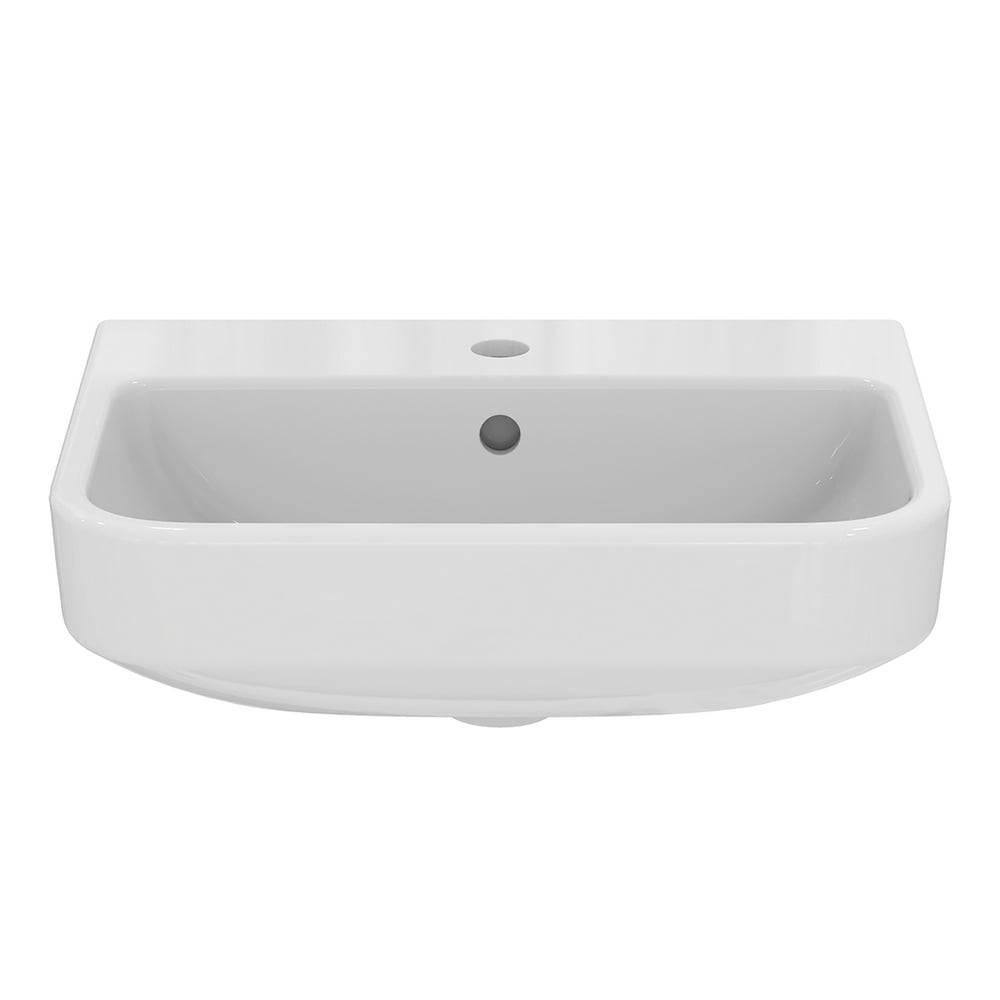 Ideal Standard i.life S White 500mm Compact Ceramic Washbasin & Full Pedestal