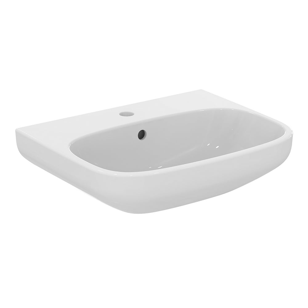 Ideal Standard i.life A White 550mm Ceramic Washbasin Basin 1TH with Semi Pedestal