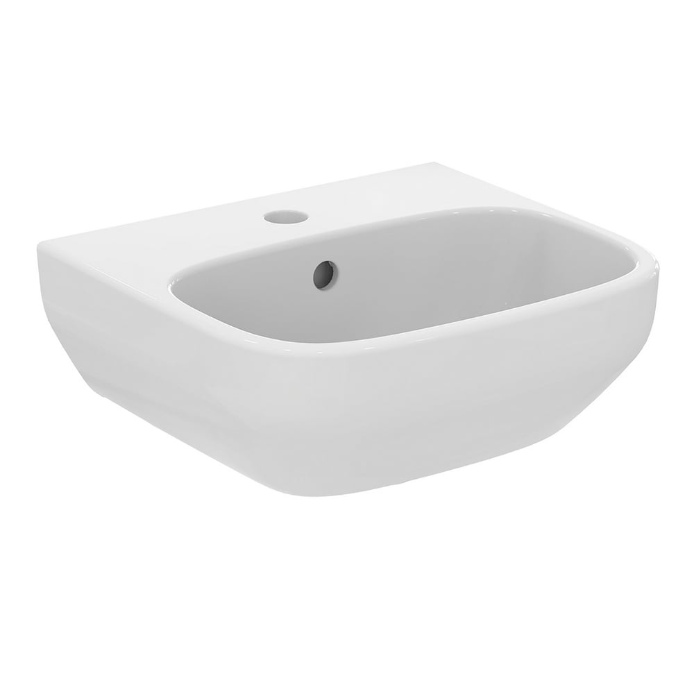 Ideal Standard i.life A White 400mm Ceramic Handwash Basin 1TH with Semi Pedestal