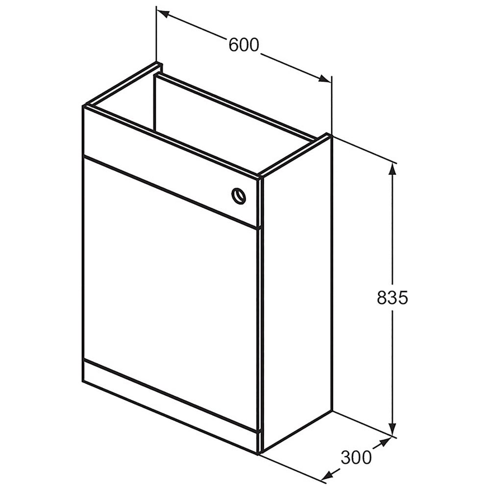 Ideal Standard i.life A Matt Quartz Grey WC Unit 60 cm With Adjustable Cistern - T5215NG