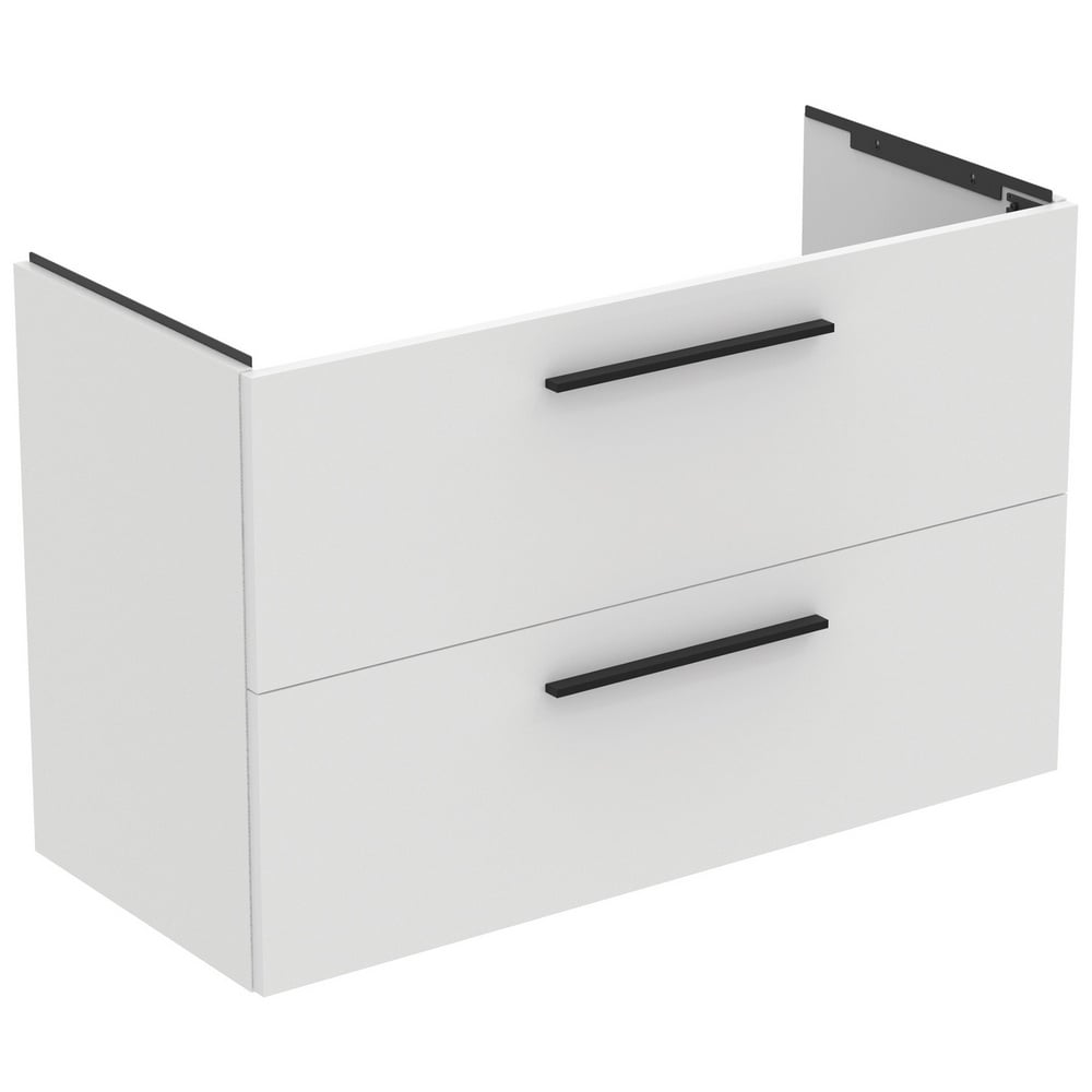 Ideal Standard i.life A Matt White Wall Hung Vanity Unit 100cm With 2 Drawers - T5257DU