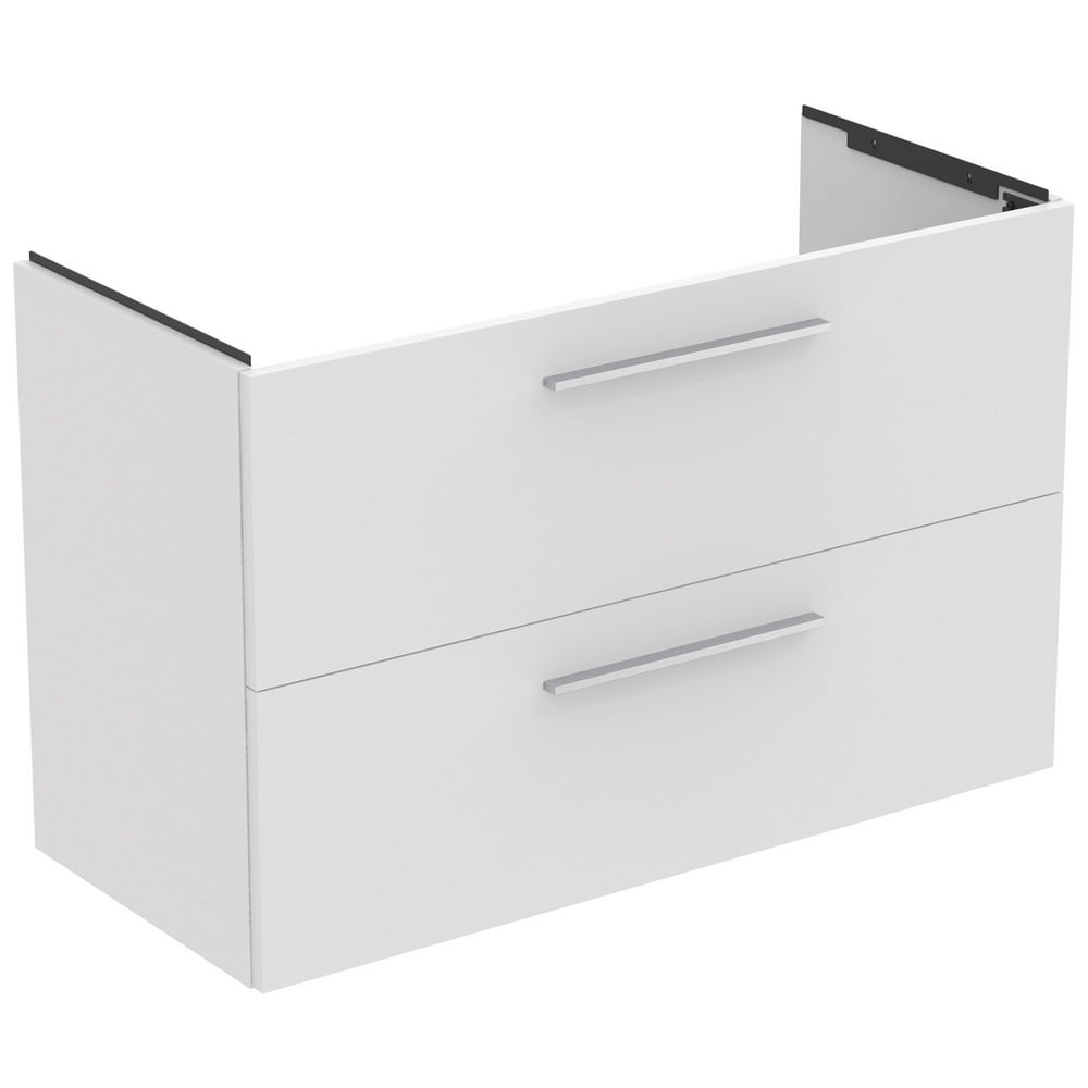 Ideal Standard i.life A Matt White Wall Hung Vanity Unit 100cm With 2 Drawers - T5257DU