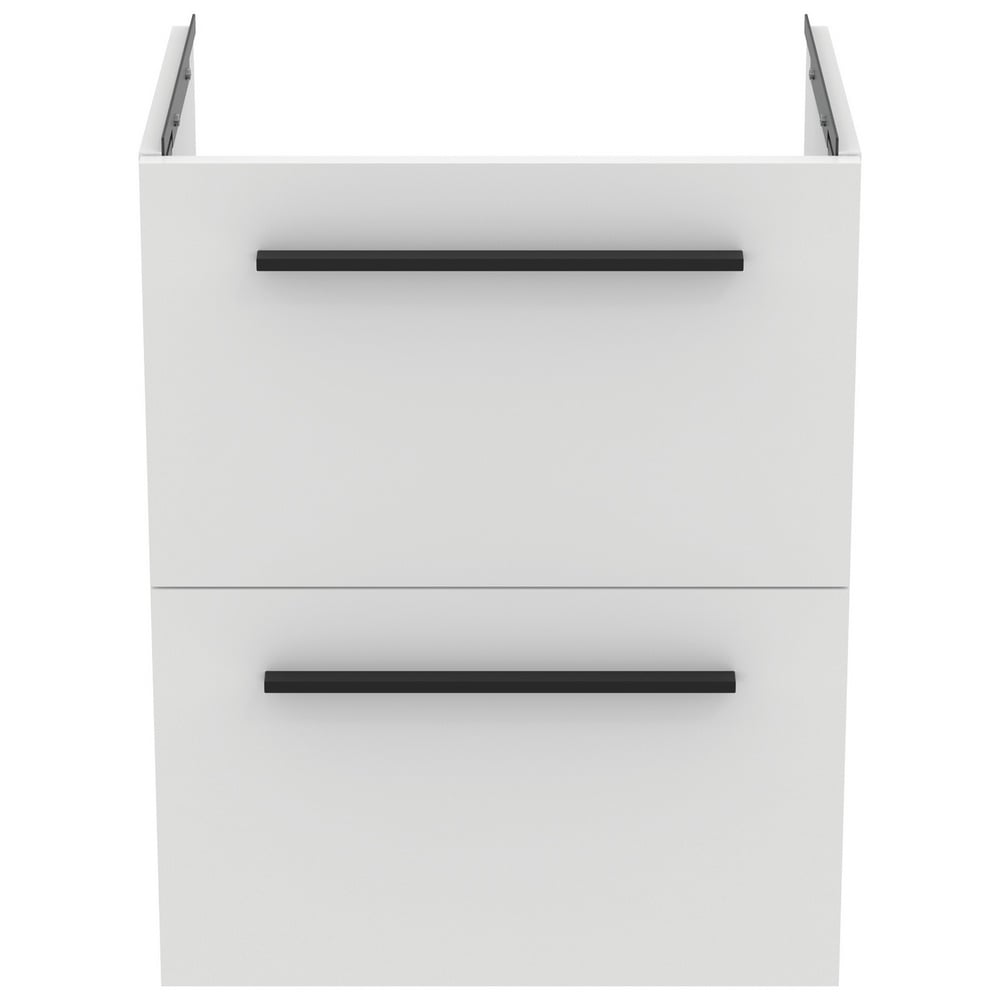 Ideal Standard i.life S Matt White Compact Wall Hung Vanity Unit 50cm With 2 Drawers - T5291DU