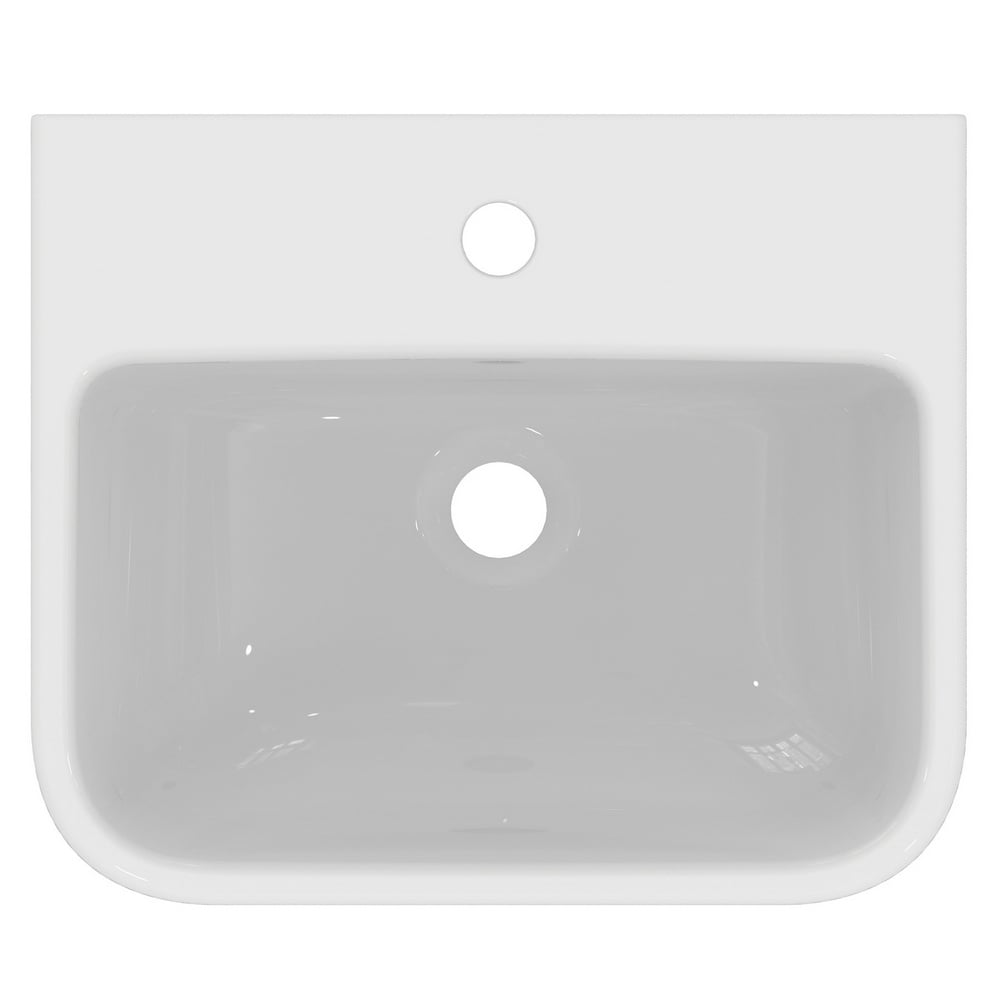 Ideal Standard i.life B White 450mm Ceramic 1TH Basin & Semi Pedestal