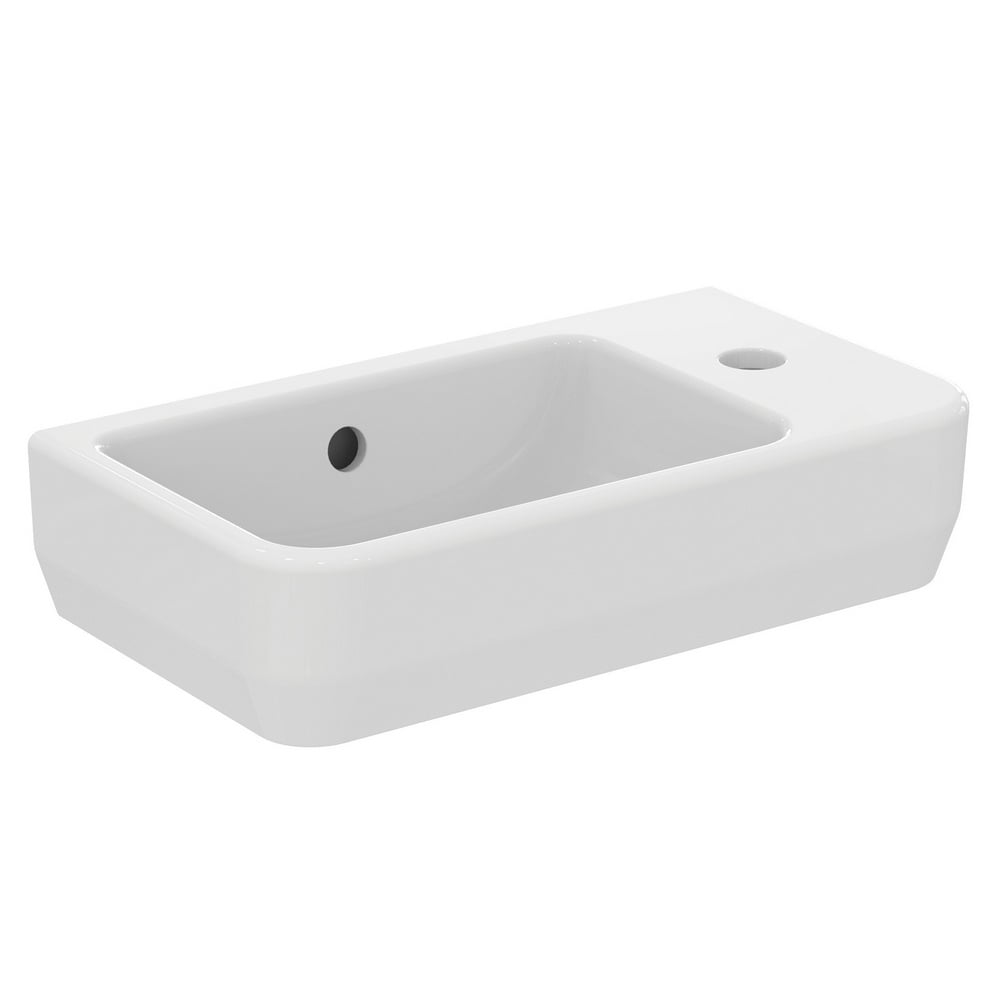 Ideal Standard i.life S White 450mm Compact Ceramic Washbasin & Semi Pedestal