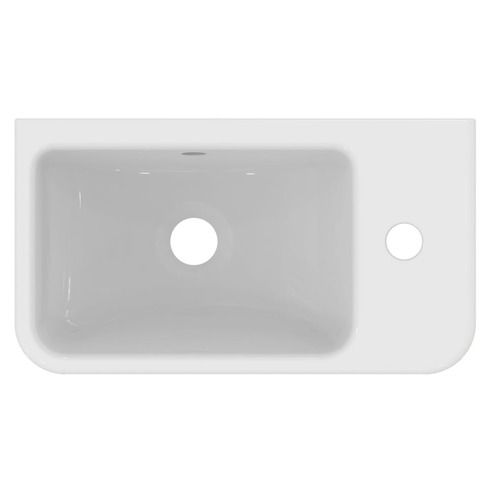 Ideal Standard i.life S White 450mm Compact Ceramic Washbasin & Semi Pedestal