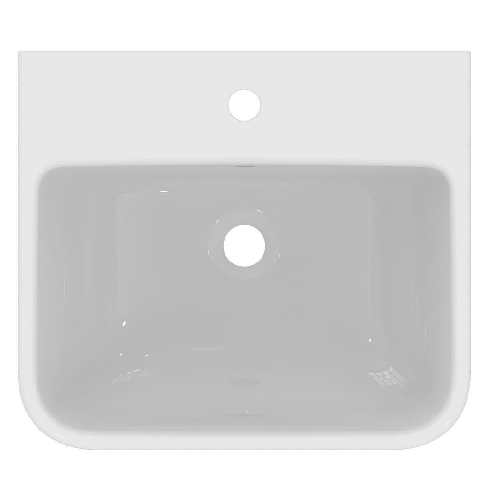 Ideal Standard i.life B White 500mm Ceramic 1TH Basin & Full Pedestal