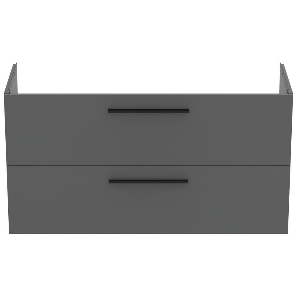 Ideal Standard i.life A Quartz Grey Matt Wall Hung Vanity Unit 120cm With 2 Drawers - T5258NG