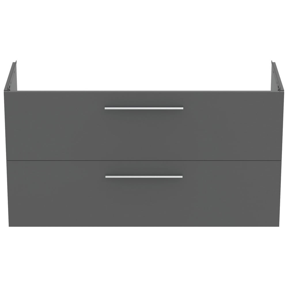 Ideal Standard i.life A Quartz Grey Matt Wall Hung Vanity Unit 120cm With 2 Drawers - T5258NG