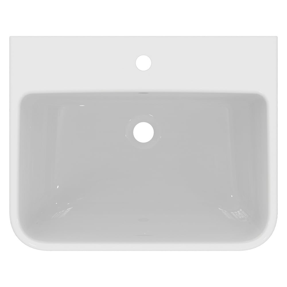 Ideal Standard i.life B White 600mm Ceramic 1TH Basin & Full Pedestal