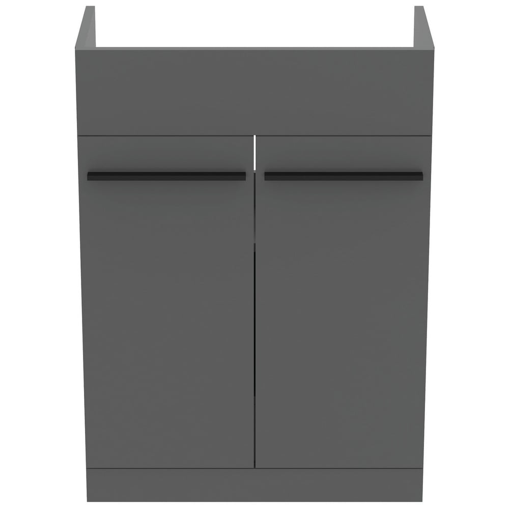 Ideal Standard i.life A Matt Quartz Grey Semi-Countertop Washbasin Unit 60cm With 2 Doors - T5262NG
