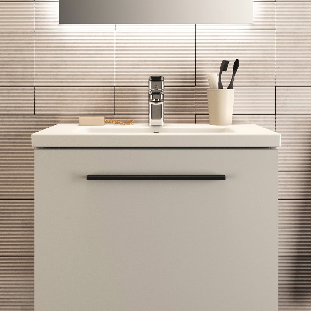 Ideal Standard i.life S Matt White Compact Wall Hung Vanity Unit 60cm With 1 Drawer - T5292DU