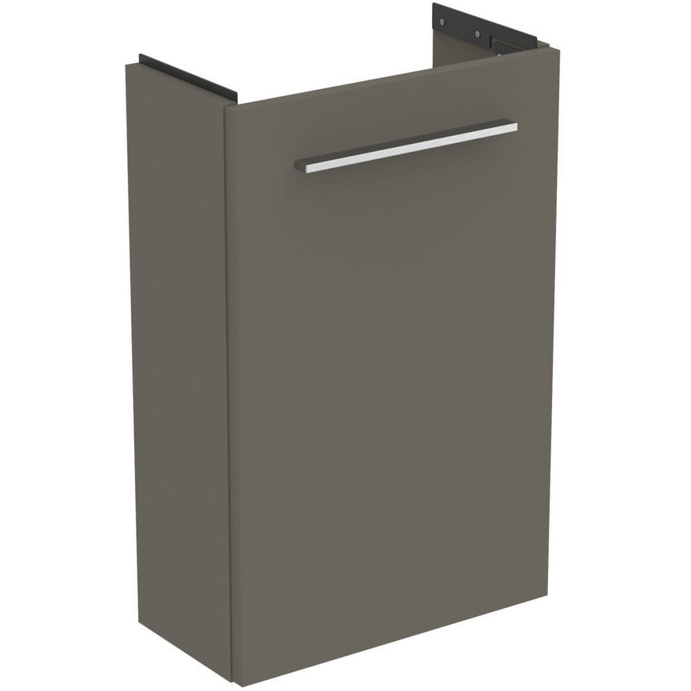 Ideal Standard i.life S Quartz Grey Matt Guest Washbasin Unit 41cm With 1 Door - T5296NG