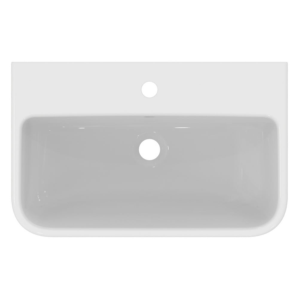Ideal Standard i.life S White 600mm Compact Ceramic Washbasin & Full Pedestal