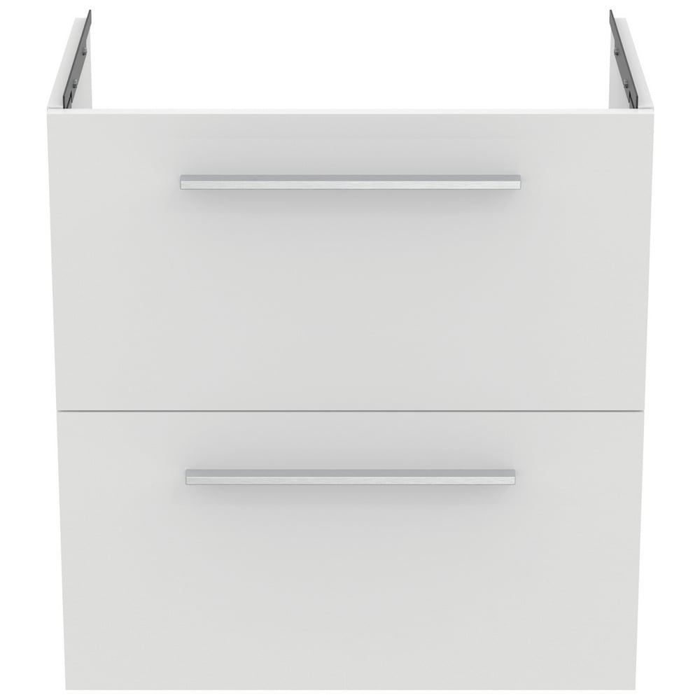 Ideal Standard i.life S Matt White Compact Wall Hung Vanity Unit 60cm With 2 Drawers - T5293DU