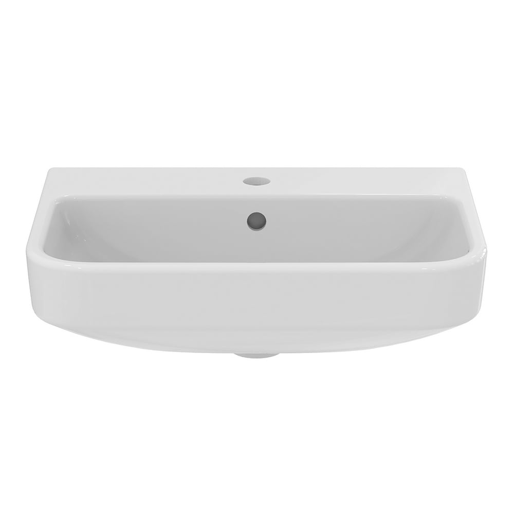 Ideal Standard i.life S White 550mm Compact Ceramic Washbasin & Full Pedestal