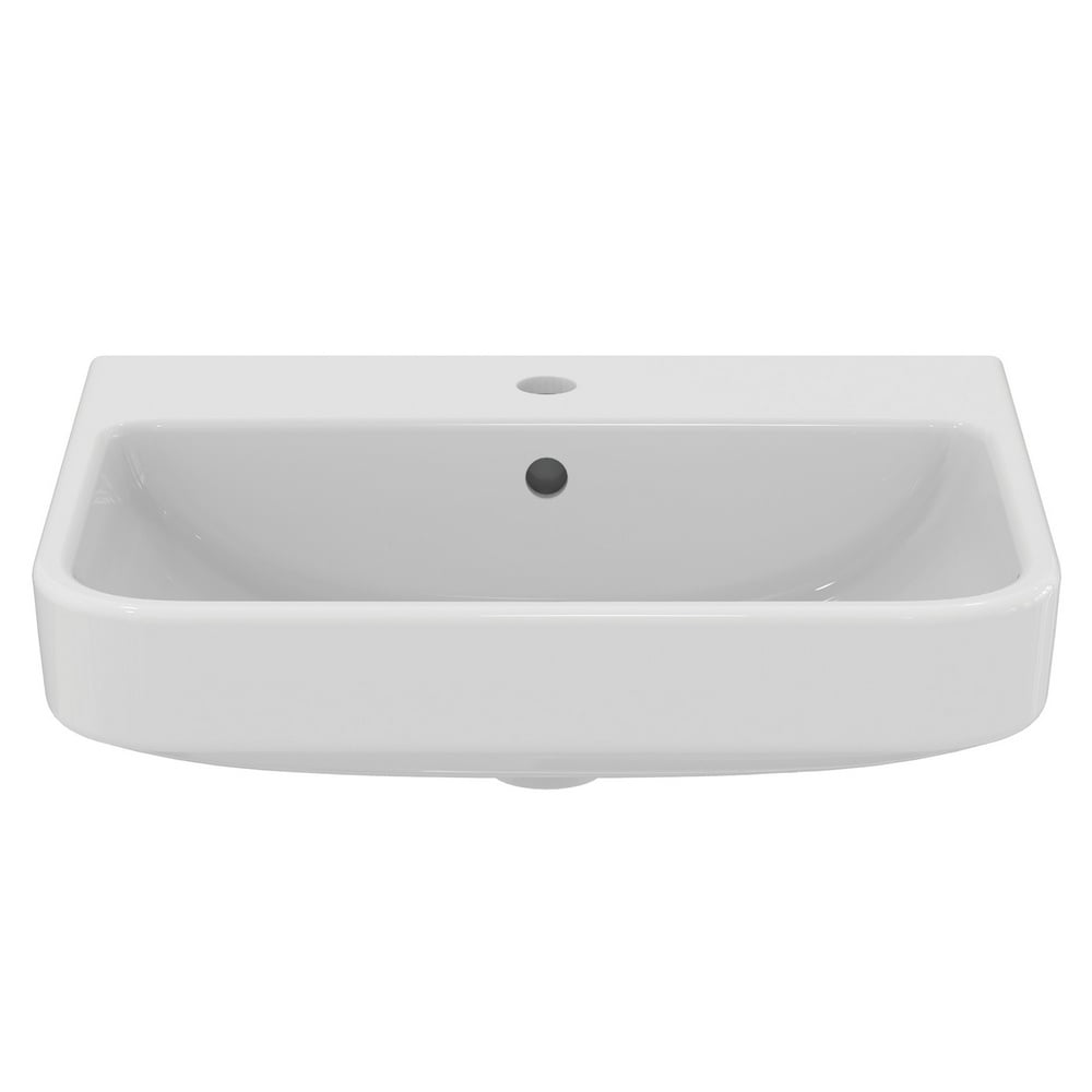 Ideal Standard i.life B White 550mm Ceramic 1TH Basin & Semi Pedestal