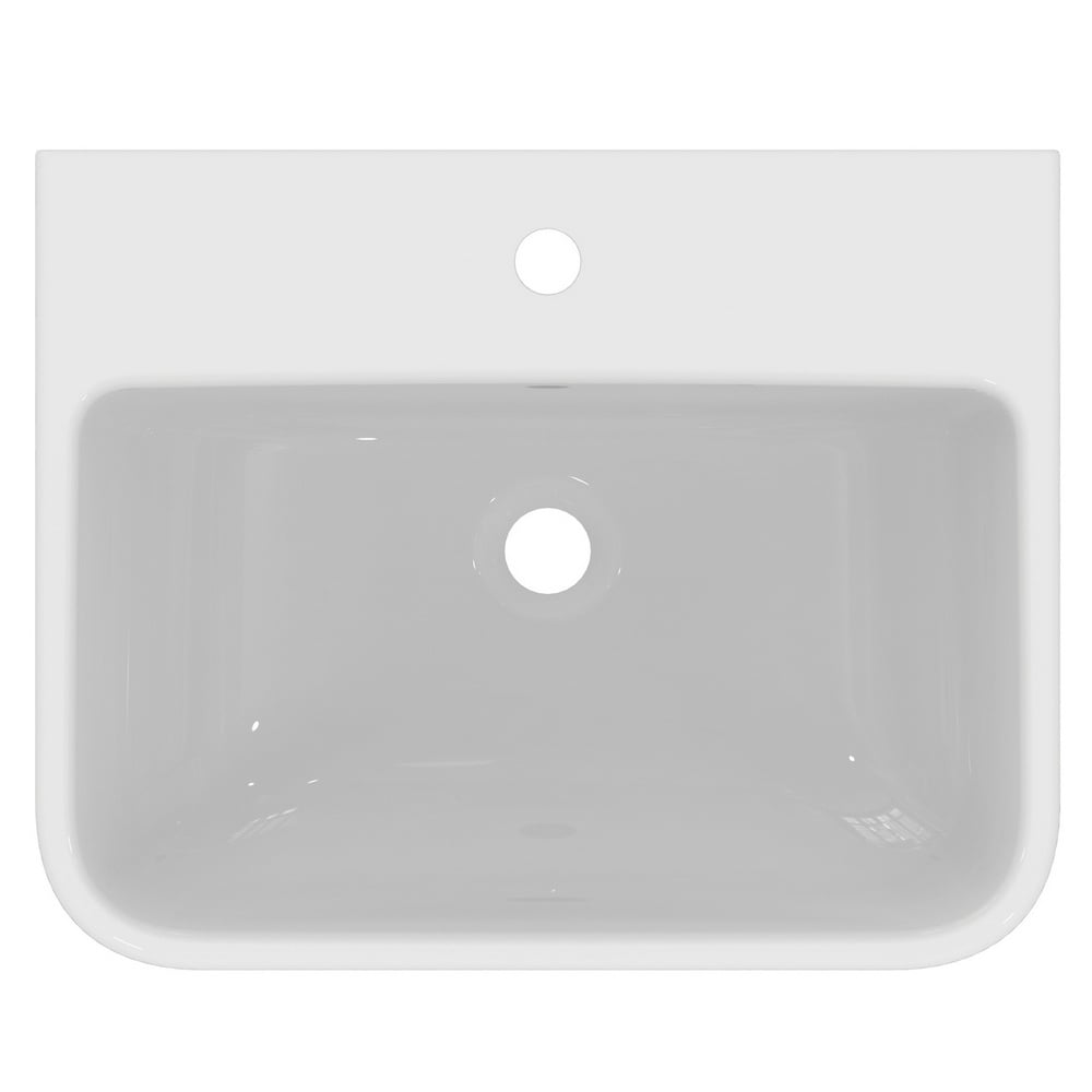 Ideal Standard i.life B White 550mm Ceramic 1TH Basin & Semi Pedestal