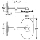 grohe-rainshower-moon-white-duo-360-head-shower-set-450-mm---26254ls0-