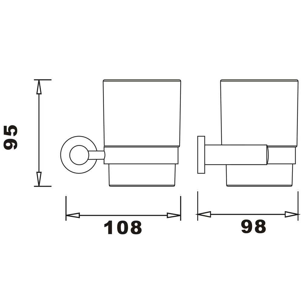Storm Round Tumber Holder & Ceramic Cup