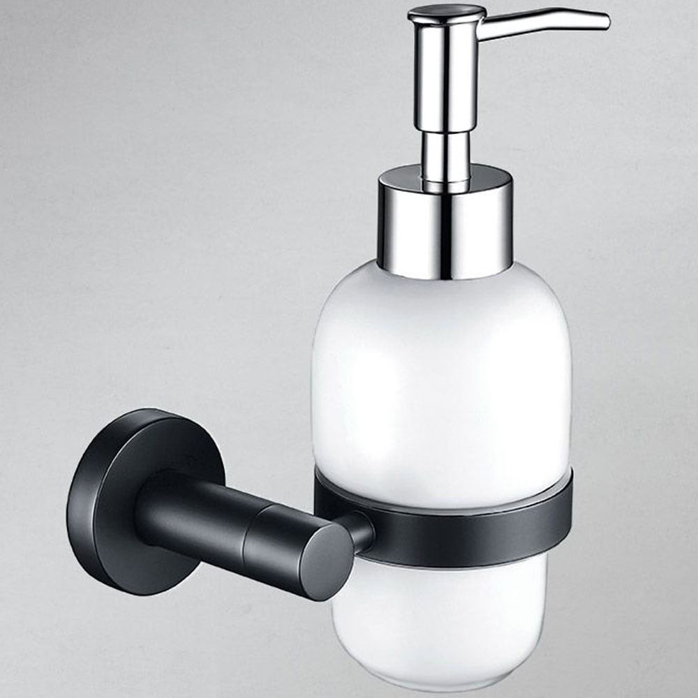 Storm Chrome Pump Soap Dispenser with Holder