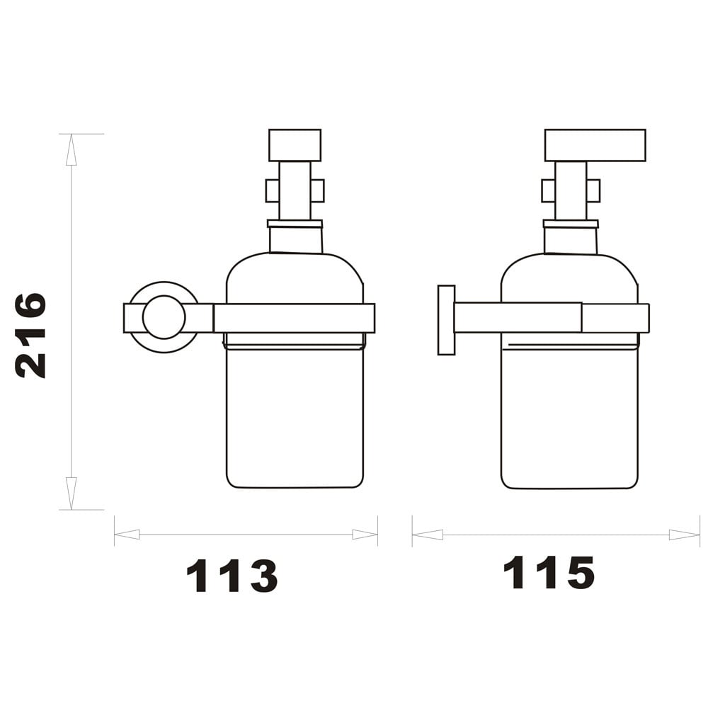 Storm Chrome Pump Soap Dispenser with Holder