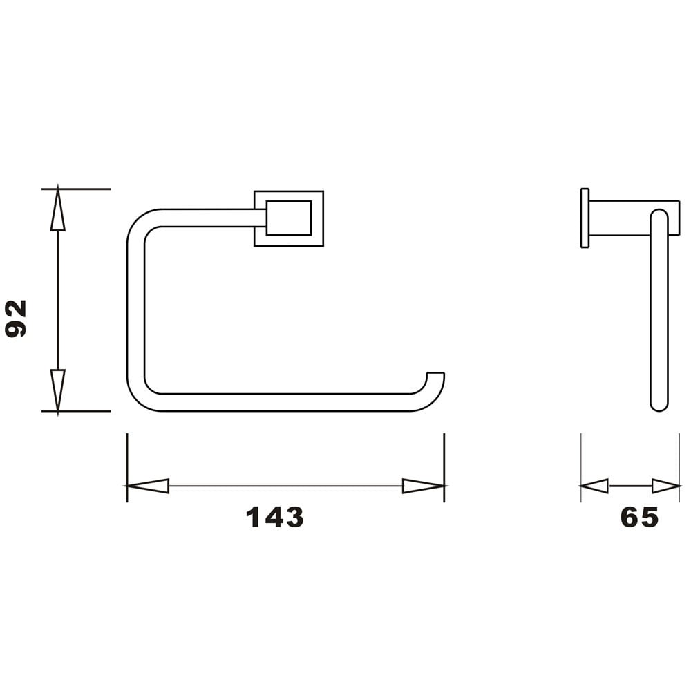 Storm Straight Toilet Roll Holder